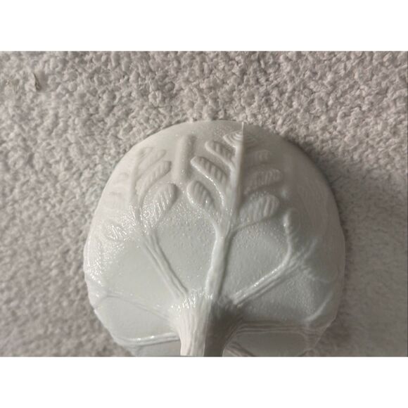 Vintage FTD Milk Glass Compote/Oak Leaf Pattern Vase - Picture 6 of 10